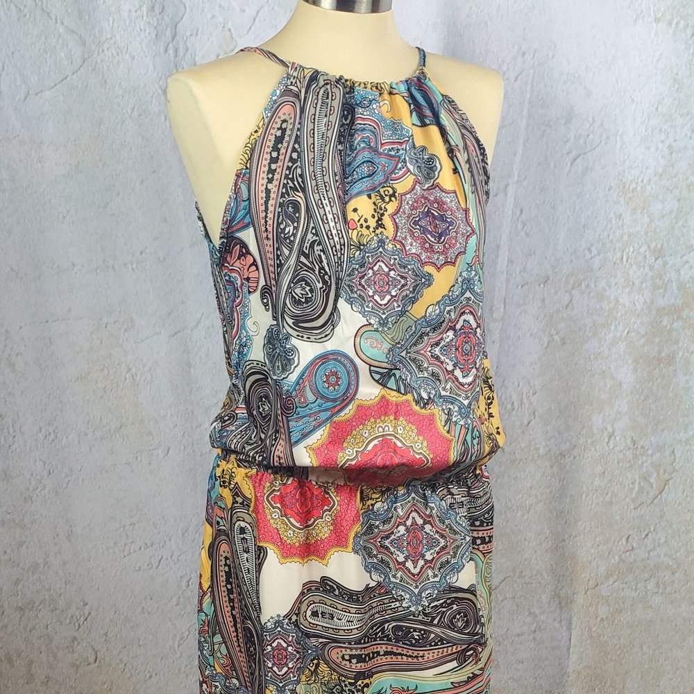 Paisley Mixed Design Maxi Dress